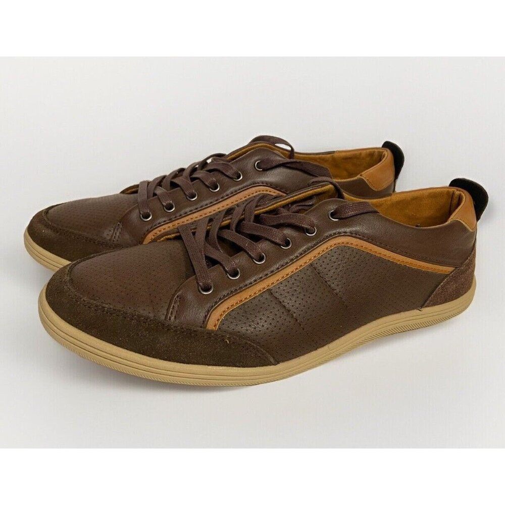Javi Mens Leather Lined Casual Shoes Lace Up Size 12